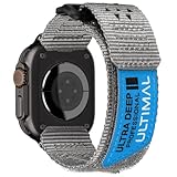 ULTIMAL Nylon Band Compatible with Apple Watch 38mm 40mm 41mm 42mm 44mm 45mm 49mm for Men Women, Tough Breathable Nylon Sports Strap, Hollow Out Design for iWatch Series 8/7/6/5/4/SE/3/2/1/Ultra