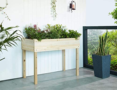 Amaryllis Raised Garden Bed with Legs Raised Planter Box Elevated Grow Box Vegetable Garden Boxes Outdoor Raised for Vegetables Flowers Herbs Gardening in Backyard Patio Outdoor Garden by Naomi Home