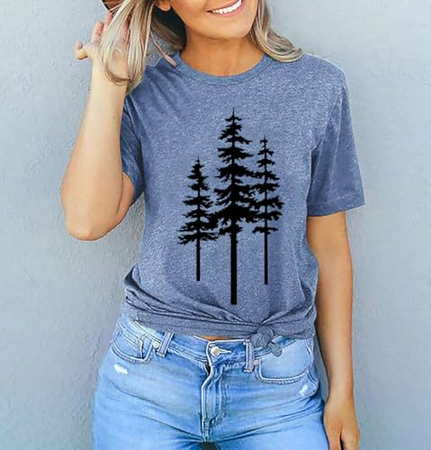Image of Womens Dandelion T Shirts Sunflower Graphic Short Sleeve Casual Tops