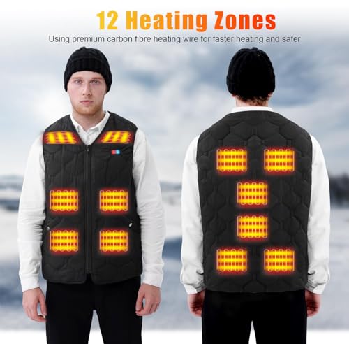 Rrtizan Men's Lightweight Heated Vest with Battery Pack 2025 outdoor winter electric jacket clothing2