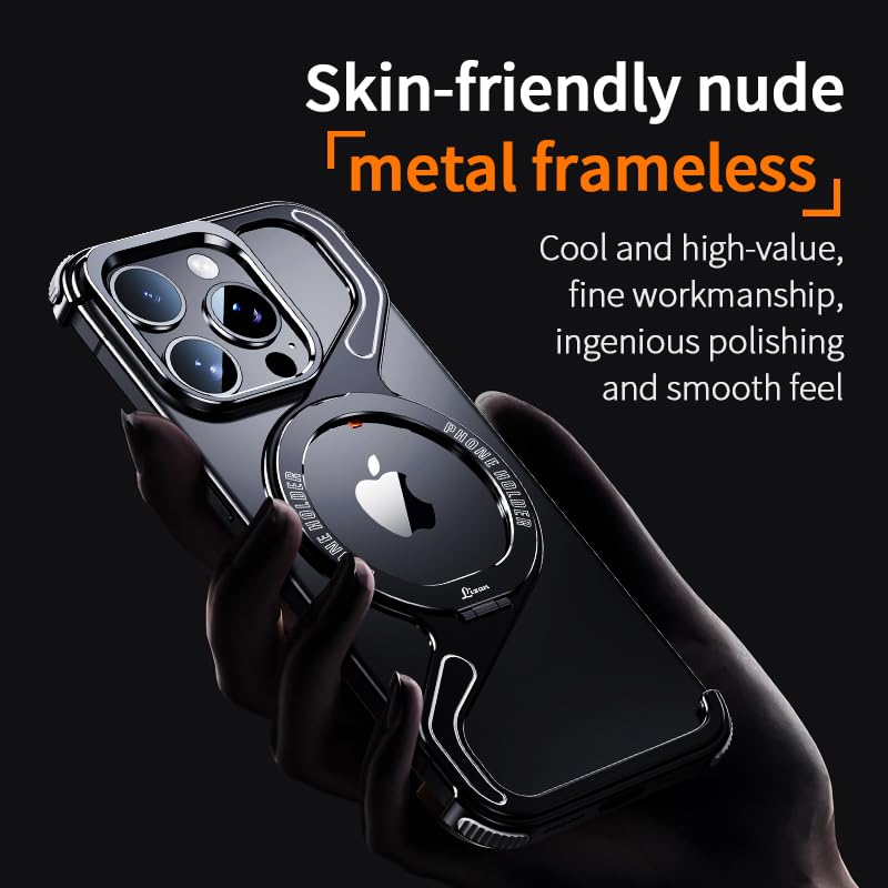 SNIDII Magnetic Metal Snap-on Phone Case for iPhone 16 Pro