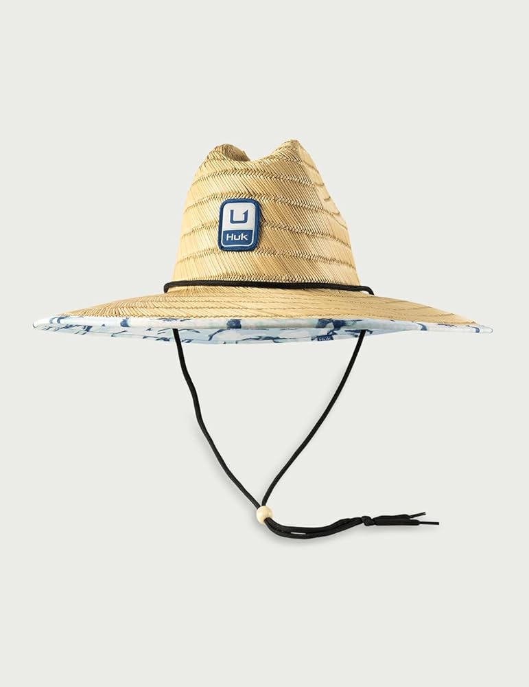 Amazon.com: HUK Mens Straw Hat, Wide Brim Fishing & Beach Hat for