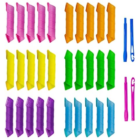 Essenergi 30pcs Heatless Hair Curlers Rollers Cover