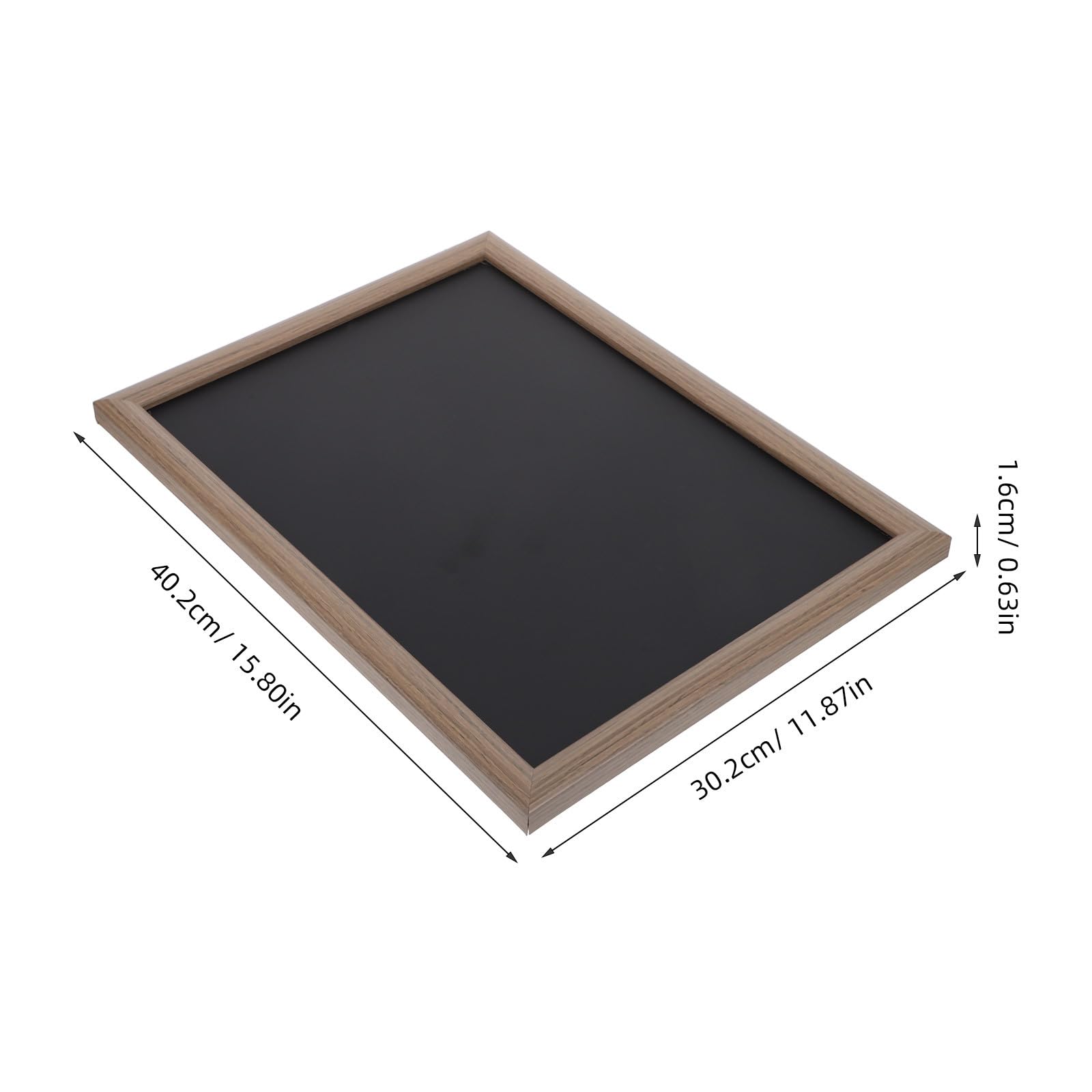 Zerodeko Drewniana tablica magnetyczna: Rustykalna drewniana tablica kredowa – magnetyczna ekspozycyjna – 15,8 x 11,9 cala, uchwyt magnetyczny na lodówkę, na imprezy, do kawiarni, do wyświetlania