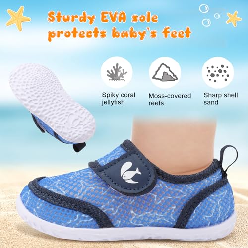 Image of FEETCITY Toddler Water Shoes Boys Girls Swim Shoes Quick Dry Kids Aqua Socks Barefoot for Beach Swimming Pool