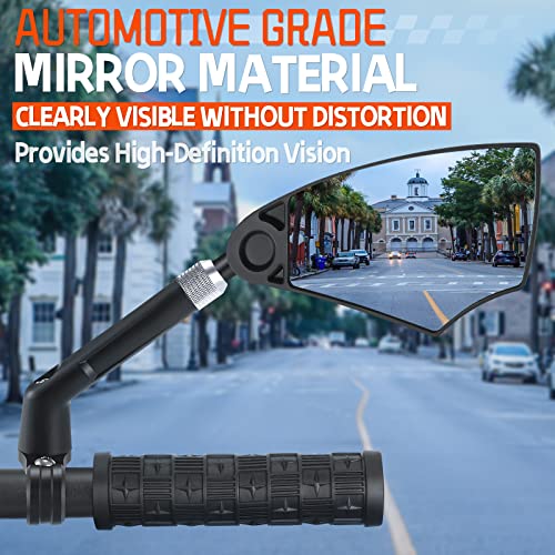 West Biking Anti-Glare Handlebar Bike Mirror - Bike Rear View Mirror With Retractable & 360 ° Adjustable Lens, Foldable Bicycle Mirror For 20-23Mm Handlebar (Right-2) #TOP1