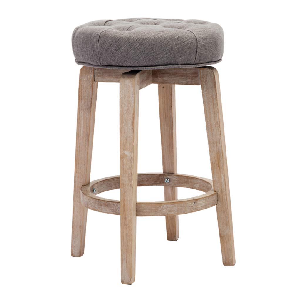 Buy Chairus 29" Swivel Kitchen Stool, Upholstered Round Counter Height