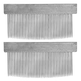 SUPVOX 2Pcs Violin Bow Hair Comb - Iron Horse Hair Combing Tool for Violin, Viola, Cello, Bass, Erhu - 2.16x1.10x0.07in