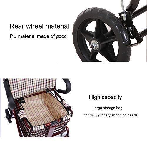 Andador Para Personas Mayores Rollator Andador Plegable De 4 Ruedas - Andador Para Personas Mayores - Carrito De Compras Plegable - Para Adultos, Personas Mayores, Personas Mayores Todo Está Bien Cóm