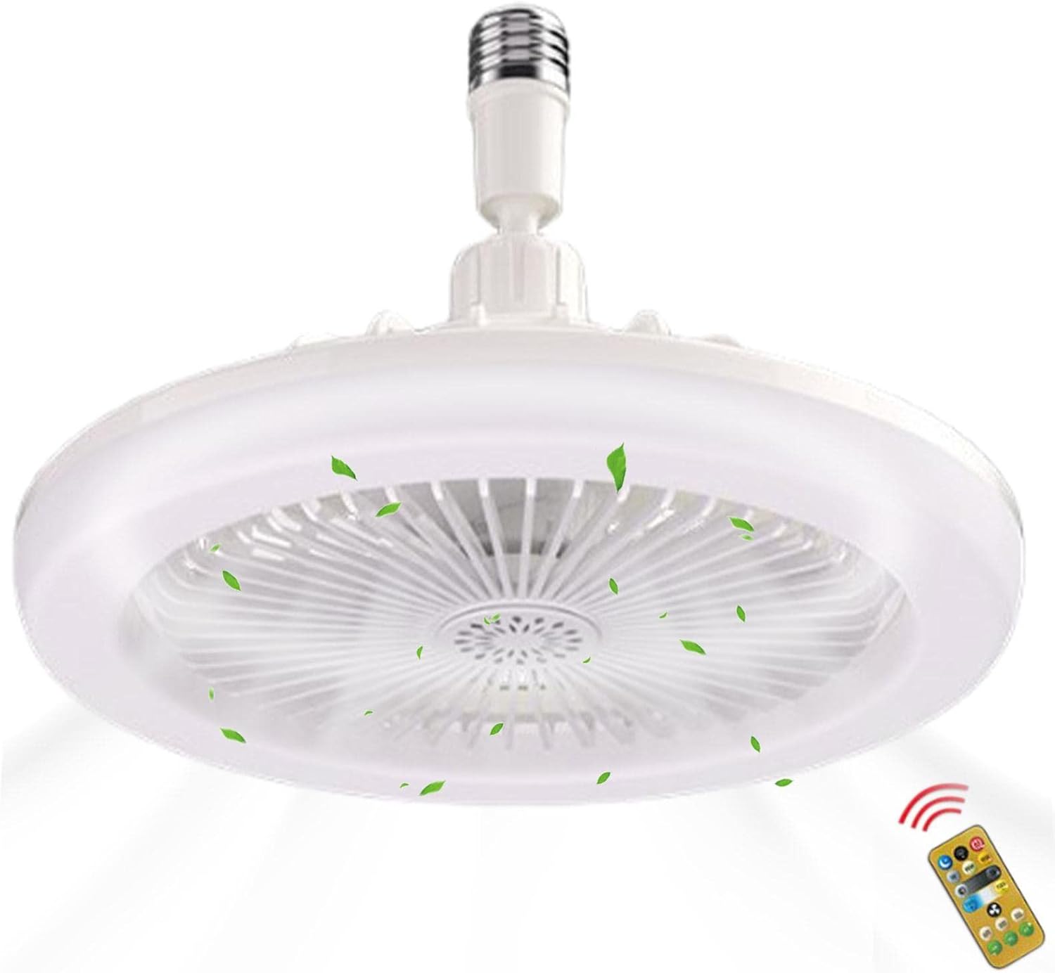 Socket Fan Light, Light Socket Fan, Low Profile Ceiling Fan with Light