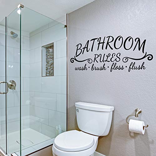 Zonon Bathroom Wall Decals Soak Relax Decor for Home Black Simple Style