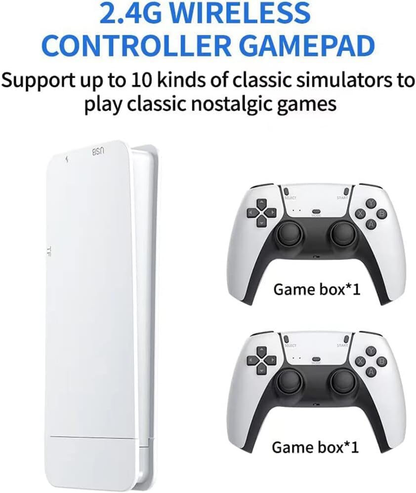 Image of M15 4K Game Stick Console with 20000+ Games, Wireless Dual Controller, HDMI Plug & Play Retro Gaming Console, 64GB Memory Card, Classic Video Game Console for TV