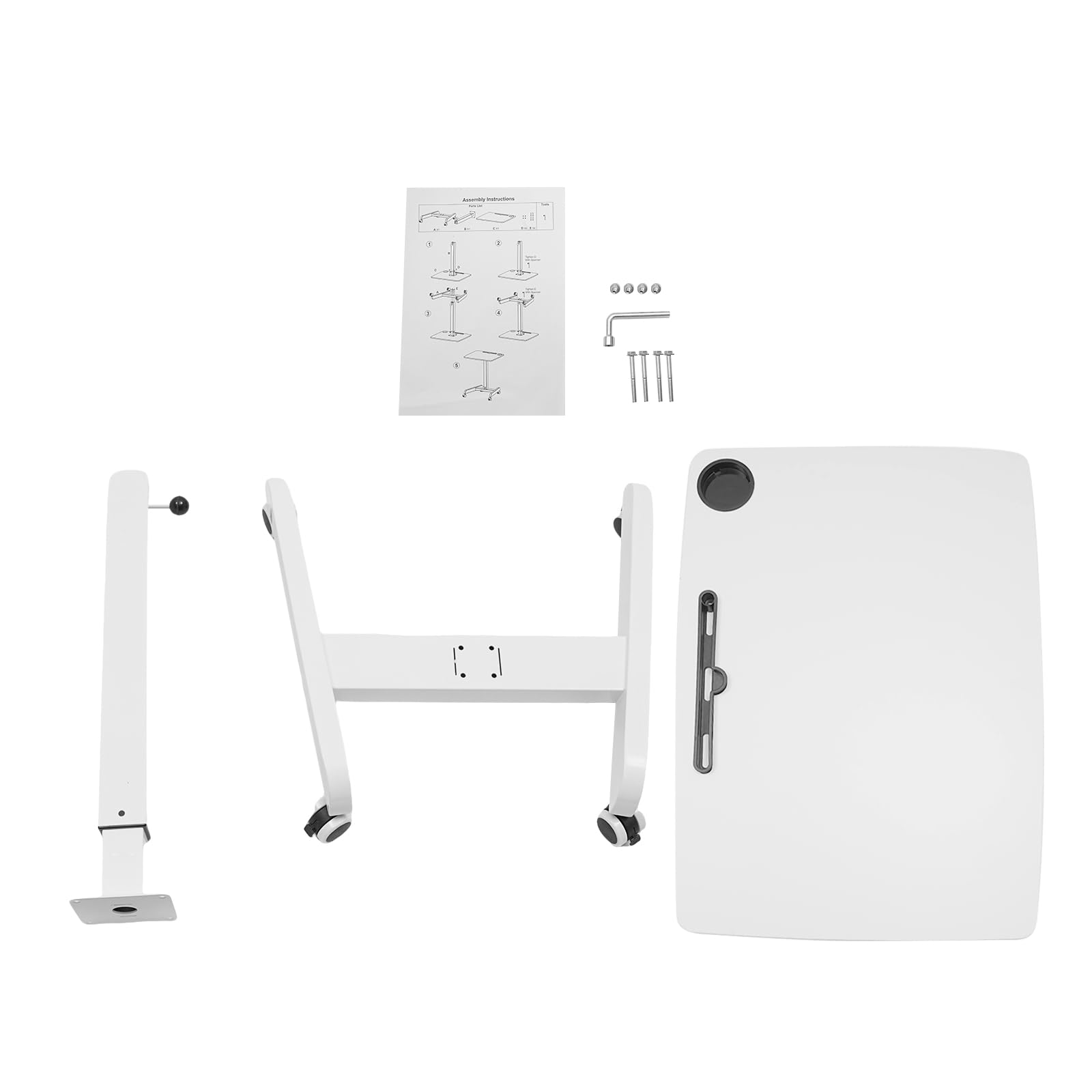 22Inch D 31 5Inch W 44 25Inch H Mobile Standing Desk Adjustable Height Standing Desk Lectern Portable with — view 4