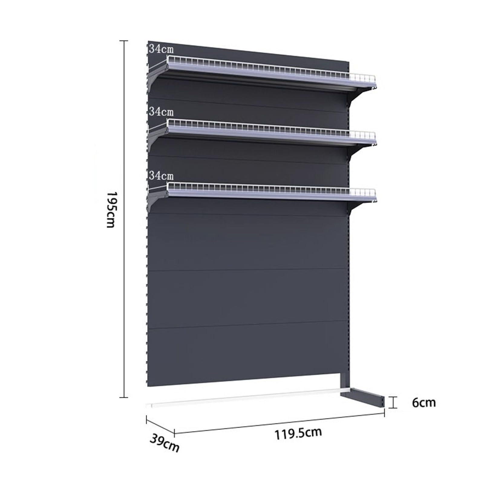 Półki Heavy-Du Blazer na rynki Sklepy spożywcze Artykuły biurowe Sklepy i detaliści Beve 119,5 x 39 x 195 cm Komercyjne systemy regałów