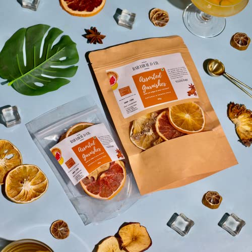 Image of Bab Louie & Co. Assorted Dehydrated Fruits Garnishes For Cocktail, Mocktail, Detox Water, Green Tea, Snacks | Air Dried | Gluten Free | Vegan | No Sugar | 100% Natural | Zero Preservatives | 50 gm (Pack of 5)