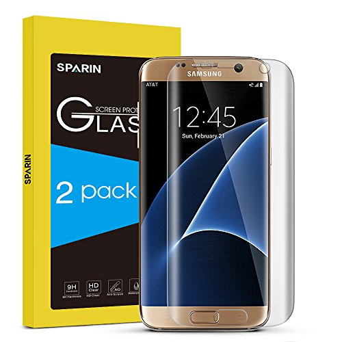 SPARIN HD Clear PET Film Edge to Edge Screen Protector for Samsung Galaxy S7 Edge - 2 Pack