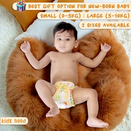 Image of kids need Advance langot for new born baby 0-3 months, Pack of 3 SMALL size (0-5kg) super soft cotton cloth nappies for new born baby essentials, Reusable washable nappy L2S