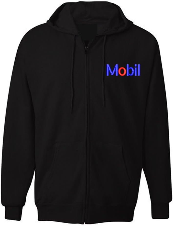MOBIL Gas Station Zipper Hoodie Sweather shirt Jacket Souvenier Gift Unique