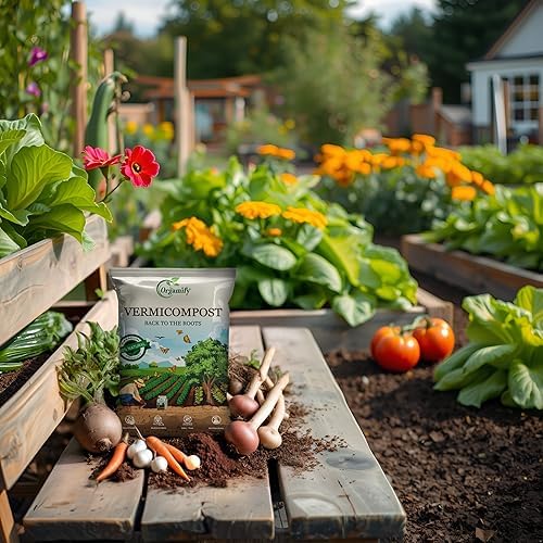 Image of Organic Vermicompost Manure for Plants 5 Kg | 100% Natural Earthworm Compost | Organic Soil Enricher, Root Booster & Growth Promoter for Indoor, Outdoor, Vegetable & Flower Plants