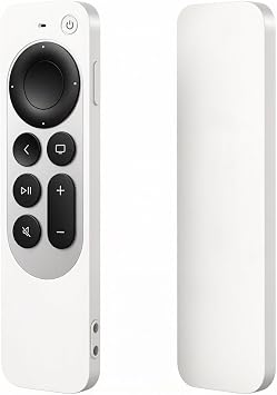 Protective Case for Apple TV Siri Remote - Silicone Remote Cover for Apple TV 4K / HD Siri Remote Controller 2nd Gen / 3rd Gen - White
