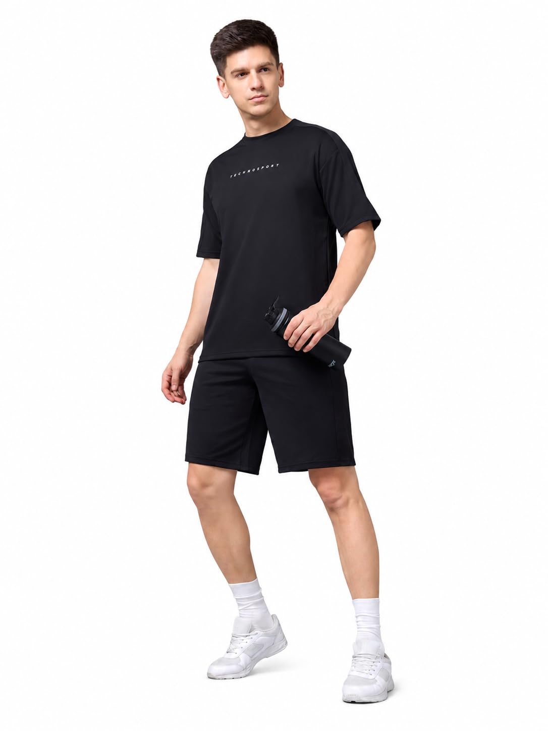 technosport Men's Oversized T-Shirt and Shorts Co-ord Set, Relaxed Fit, Lightweight Breathable Active and Casual Wear-picture-21