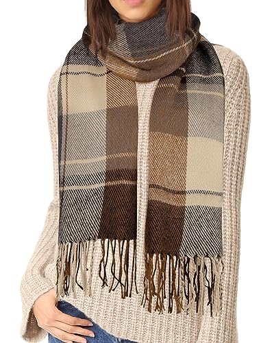 Image of Loritta Winter Scarf for Women, Long Plaid Shawl Wraps Scarves Gifts