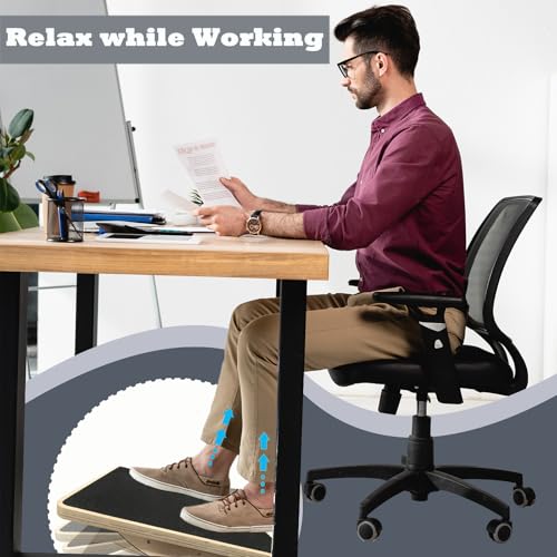 Balance Board Wobble Board Balance Boards for Adults Anti-Slip Wooden Balance Board for Physical Therapy & Core Strength, Ideal Balance Board for Standing Desk with Ankle Support - Image 5