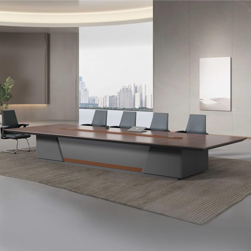 Image of Conference and Meeting Table for Office Furniture, Modern Boardroom Table, Executive Meeting Desk for Conference Room (MCT-118 MDFL L8W4)