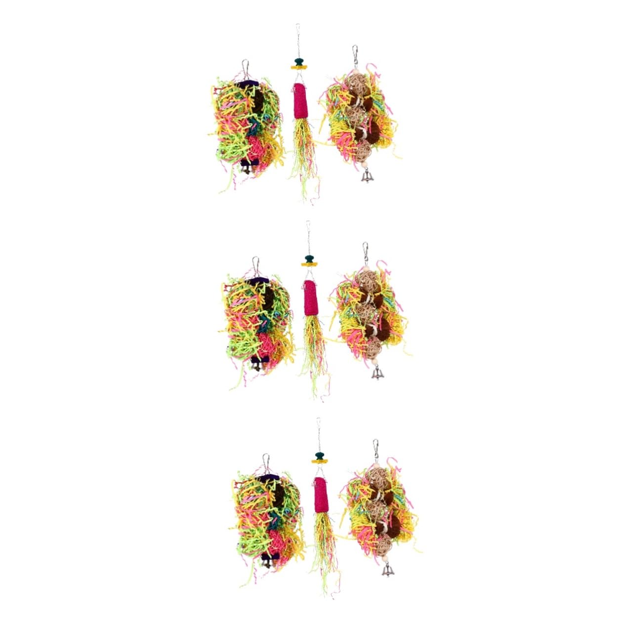 POPETPOP 9piezas Juguetes para Pájaros De Masticar y Desmenuzar De Coloridas para Periquitos y Cacatúas Accesorios para Jaula De Aves Estimulación y Entretenimiento
