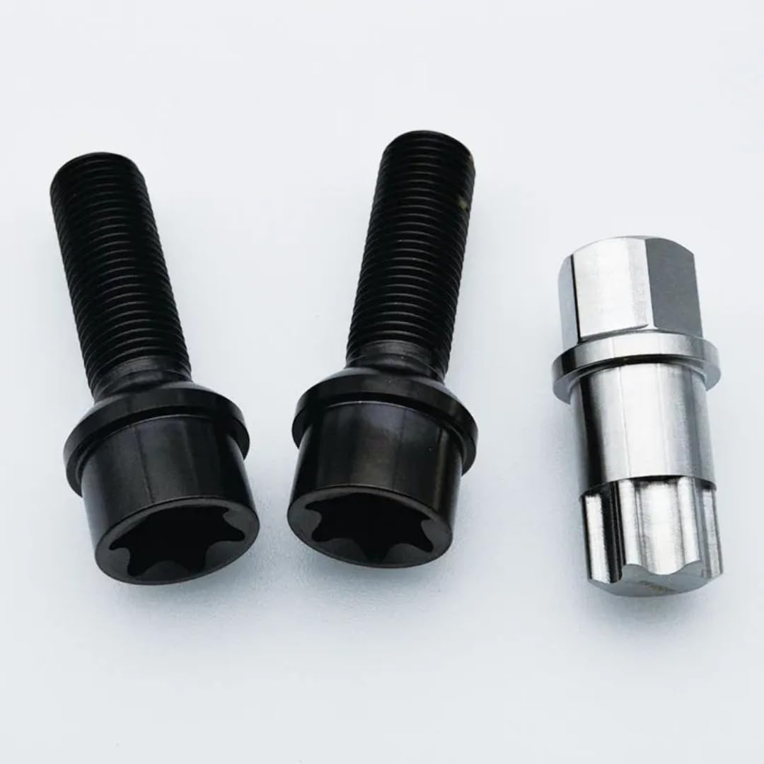 Śruby do Kół dla Audi, dla VW, Śruba koła z gniazdem Torx M14x1,5 i gniazdem sferycznym, tytanowa