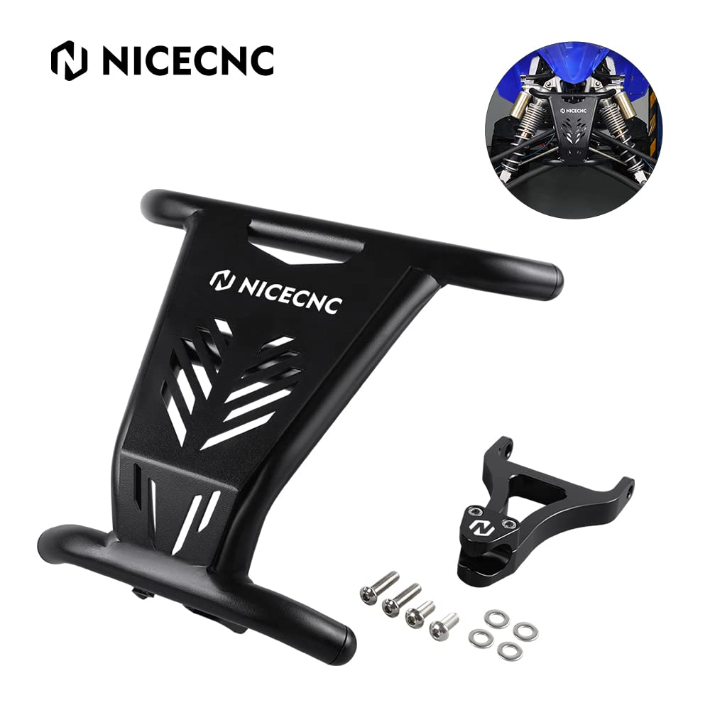 NICECNC Front Bumper Guard Compatible with Yamaha YFZ450R 2009-2010 2011 2012 2013 2014 2015 2016 2017 2018 2019 2020 2021 Heavy Duty 6061-T6 Aluminum Alloy CNC Machined
