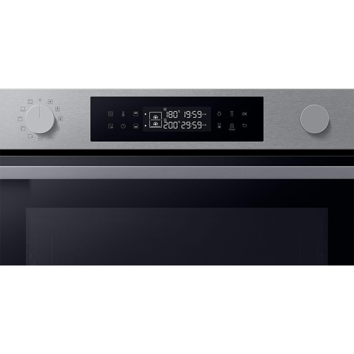 Horno Pirolítico Samsung Dual Cook 1200W 76L Acero inoxidable (NV7B4450VAS/U3)