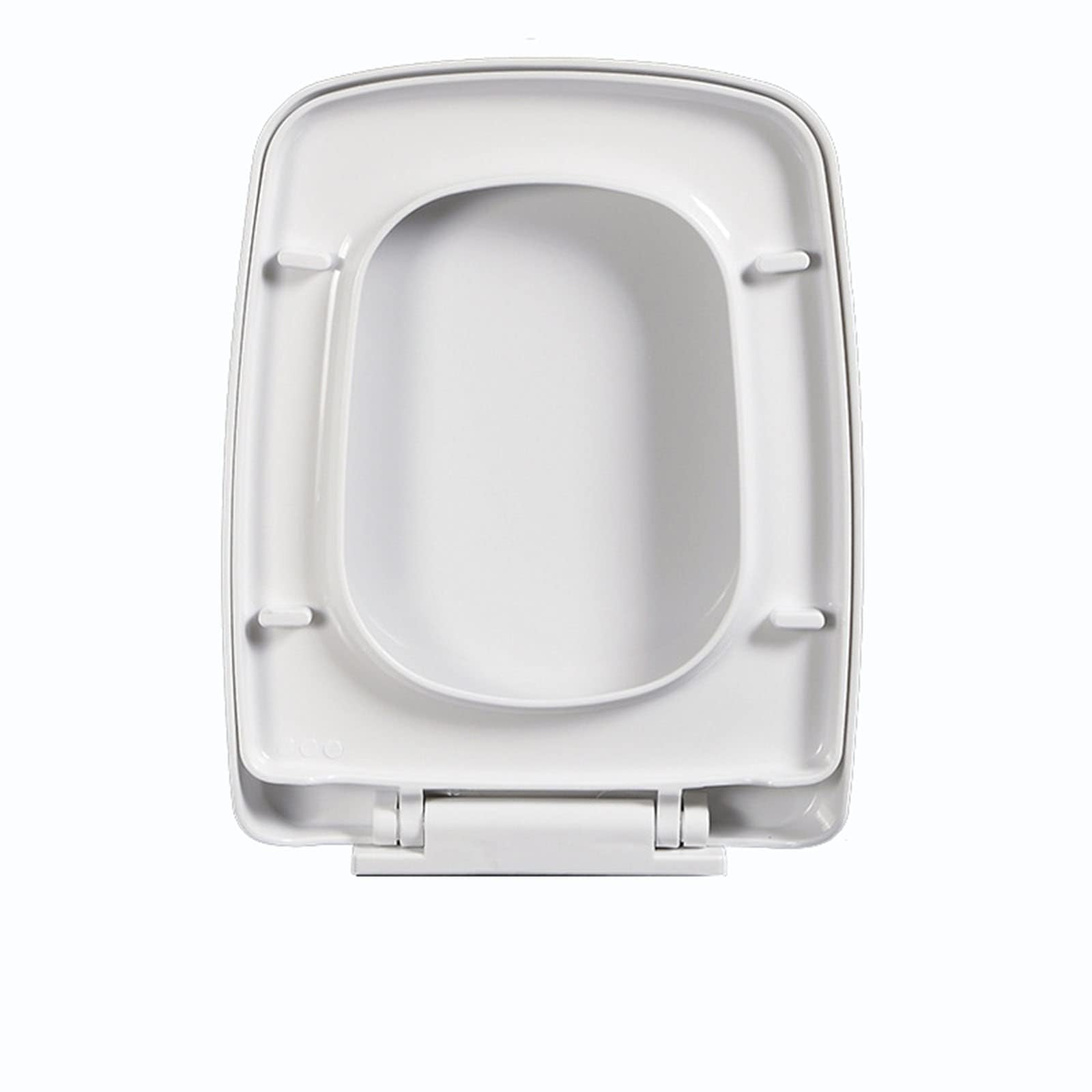 Brigtviee Elongated Square Toilet Seat with Adjustable Hinge Toilet Seats Soft Close, White Lid Quick Release Heavy Duty Easy To Clean Bathroom Lid,06B