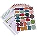 MAXItrade 280 x Autocollants pour Tableau Blanc coloré Étiquettes avec 1 x marqueur effaçable Étiquettes colorées Partenaires de Cuisine Pots à épices Autocollants réutilisables Autocollants