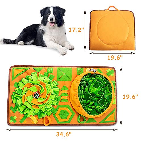 AWOOF Schnüffelteppich für Hunde Schnüffelmatte, interaktive Hundefuttermatte, langlebige Futterspiele, fördert natürliche Futtersuche, Stressabbau, für kleine, mittelgroße und große Hunde