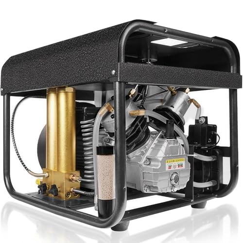 Compresor de aire PCP de 4500 Psi, sistema de enfriamiento de agua y ventilador incorporado, filtro de filtración de dos etapas, versión de parada automática, para tanque de buceo con rifle de aire