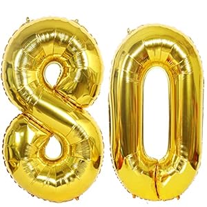 Helium Luftballons 80 gold Geburtstagsdeko 40″ 80 Geburtstag Party Deko Supplies,ballon 80 geburtstag ,80 luftballon gold,folienballon 80 geburtstag mann frau ballon 80 geburtstag deko gold(80)