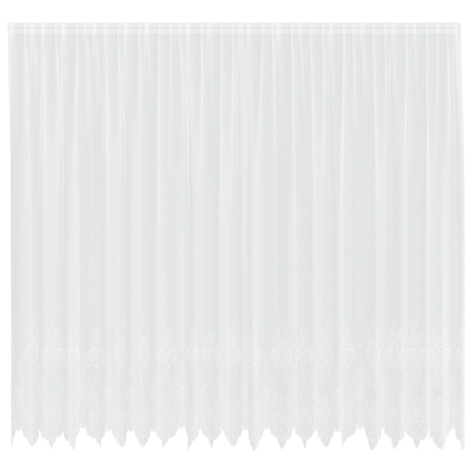 Rideau en dentelle blanc 280x500 cm à œillets pour un salon lumineux