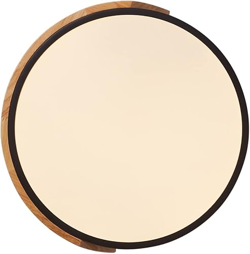 Miniatura 6 de LuFun Luces de techo LED, 12 pulgadas, accesorio de iluminación de montaje empotrado moderno, color negro, iluminación de techo de madera de forma