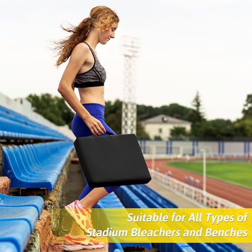 Image of FASTMOMENT Airplane Seat Cushion Portable Travel Cushion for Comfort Foldable Stadium Pad with Breathable Fabric Seat Pad Perfect for Long Flights, Office, Bleacher, Camping