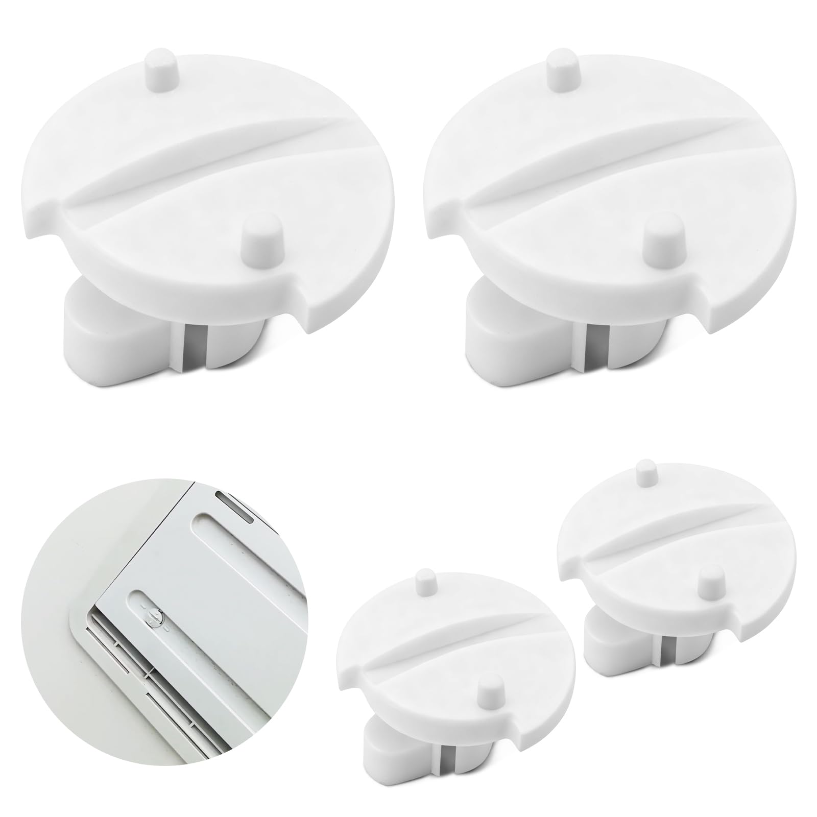 Ventclip para rejilla de ventilación Dometic Frigorífico - Clips de repuesto para rejillas de ventilación para autocaravanas, 4 unidades de clip para cubierta de invierno para frigorífico Dometic