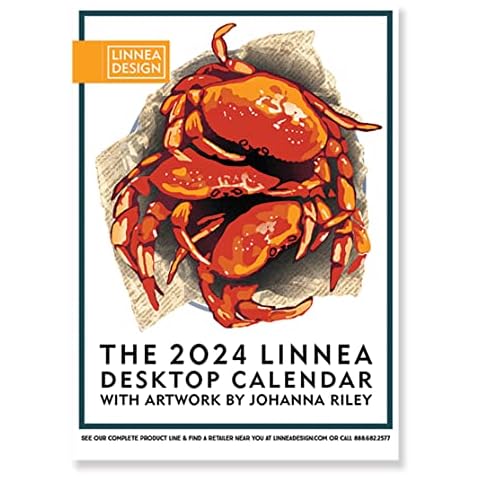 Linnea Design 2024 Desktop Calendar 5 x 7" Artwork by Johanna Riley Cover