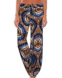schnittmuster pyjamahose jersey Hohe Taille und Blumendruck AMYTIS LINGERIE Damen Blumenmuster Weite Bein Lange Hose Schlafanzughose weich Pyjamahose Fitness Freizeithose Strandhose Weites Bein Hose S-XXXL
