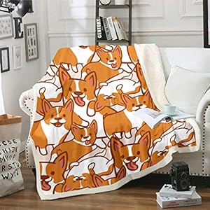 Loussiesd Corgi Sherpa Koc Dziecięcy 76x102 cm