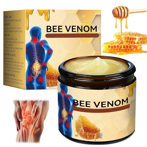 GNHG Crème Au Venin d'Abeille 60g,Bee Venom,Soulagement Immédiat De La Douleur & Cicatrisation Osseuse,Thérapie Avancée Des Articulations Et Des Os,Pommade Au Venin d'Abeille Ultra Puissante