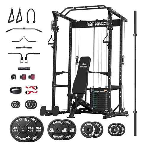 MAJOR FITNESS Power Cage Drone1 Premium- Multi-Function Power Rack for
