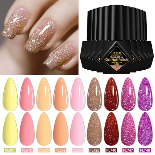Set de Esmaltes en Gel 12 Piezas Brillante Violeta Rosa miniatura 4