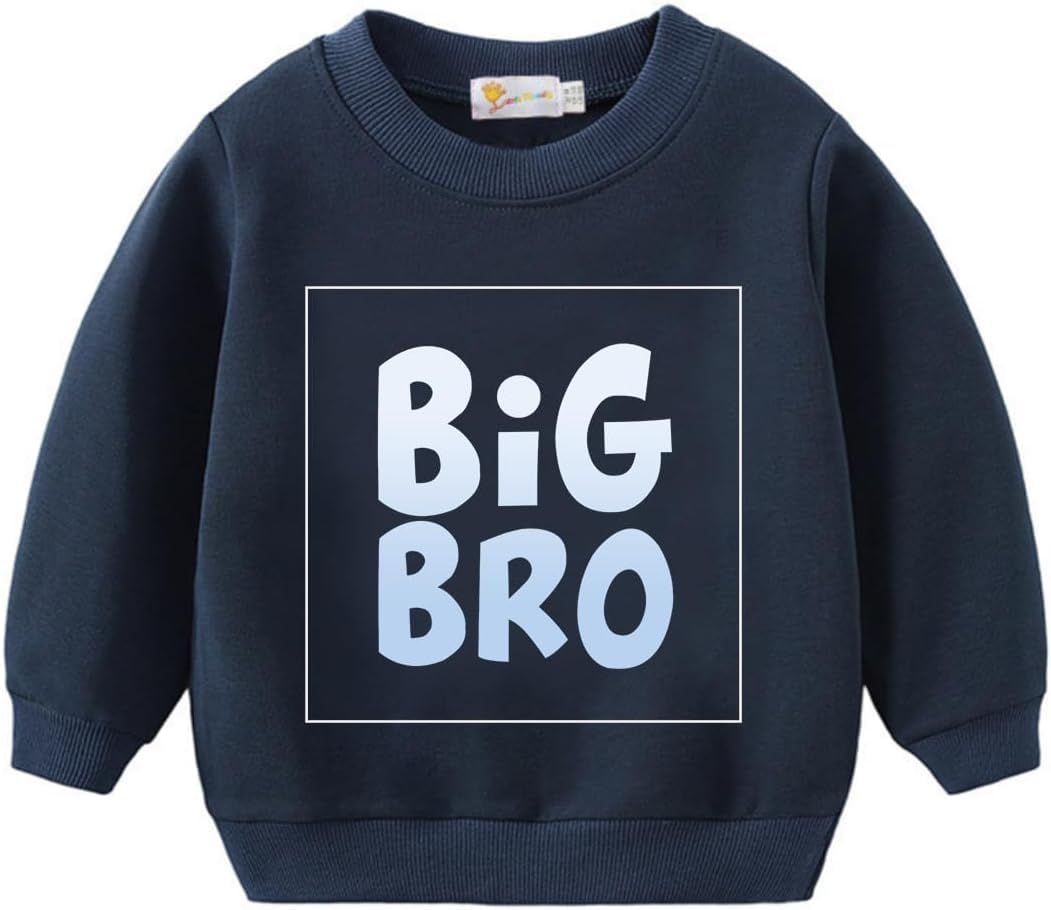 DHASIUE Big Brother Shirt für Kleinkind Baby Boy Big/Lil Bro Ankündigung T-Shirt Grafik Tee Crewneck Long/Short Sleeve Shirt