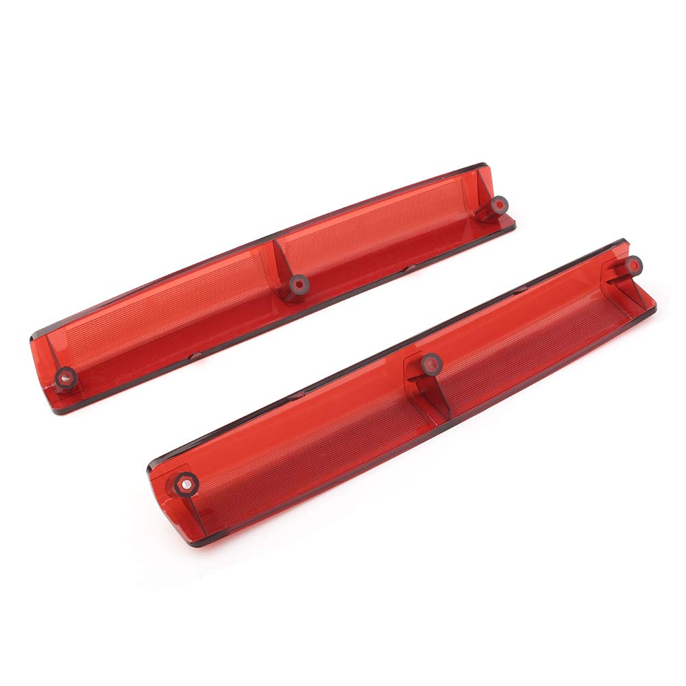 CNxinn10 Motorbike Light Lens Accessories Lamp Light Lens Cover 1 Pair for Harley Davidson 1996-2013 Touring Models, Red