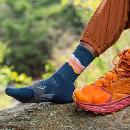 Image of Feetures Trail Max Cushion Mini Crew Sock - Hiking Socks for Men & Women